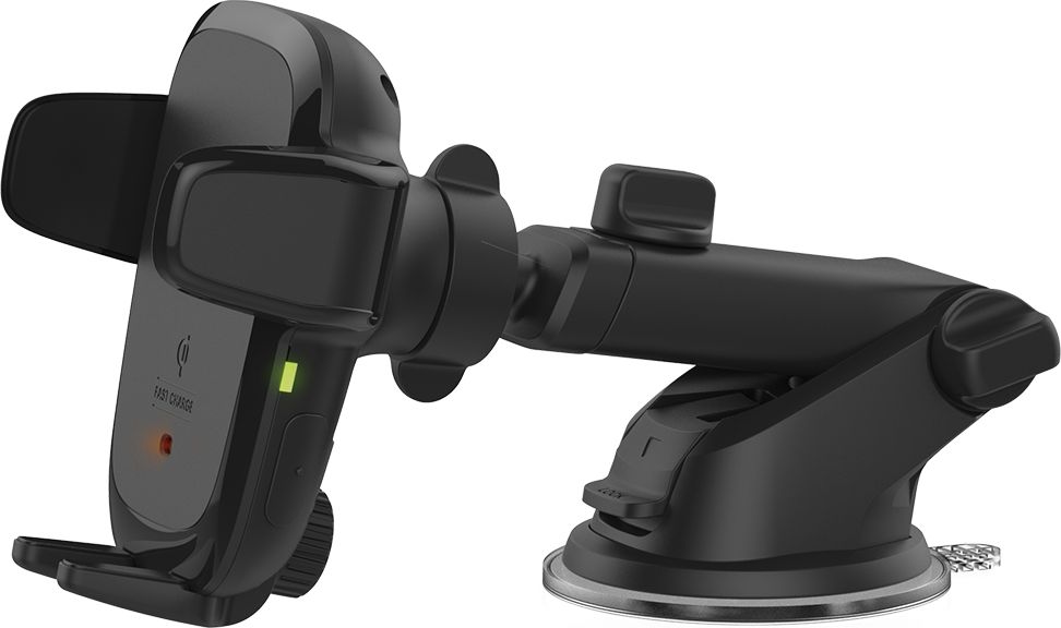 Mbajtëse telefoni për makinë iOttie Auto Sense, karikim wireless 10W, montim në pult, e zezë