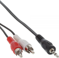 Kabllo InLine  (89939) Jack 3.5mm - RCA (Cinch) x2, 2m, e zezë
