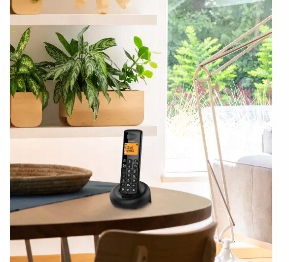 Telefoni fiks pa kabllo Alcatel E260 S Voice Duo, sekretari telefonike, bllokim thirrjesh reklamuese, i zi