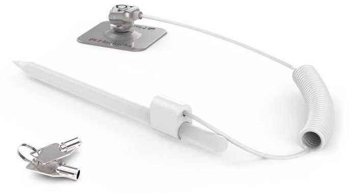 Kyç sigurie për Apple Pencil Maclocks Compulocks, kabëll 1.6 m, me çelës, argjendtë