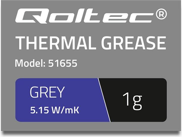 Pastë termike Qoltec Gray, 1g