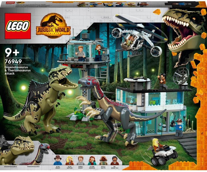 Set LEGO® Jurassic World™ 76949 Giganotosaur and therizinosaur attack 