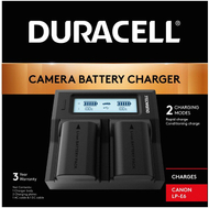 Karikues baterie Duracell Dual, për Canon LP-E6 LP-E6N, i zi