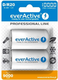 Bateri EverActive Professional Line D / R20, 10000 mAh, 1.5 V, 2 copë