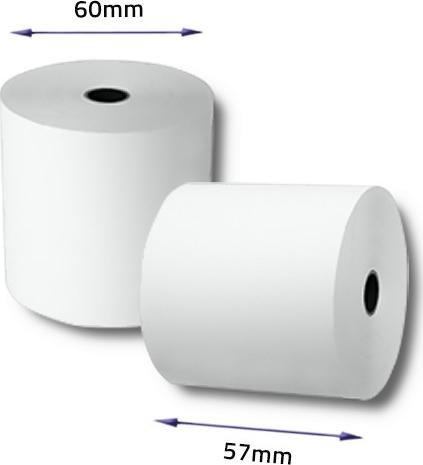 Rrolë termike Qoltec, 57x40 mm, 55 g/m², e bardhë