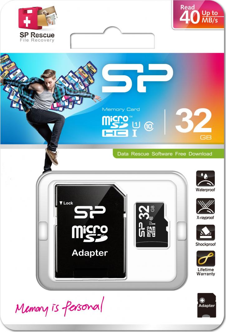 Silicon Power 32GB microSDHC Мемориска Картичка Класа 10
