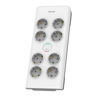 Kabllo vazhduese Philips SPN7080WA/58, surge protection, 8 dalje, 2m, e bardhë