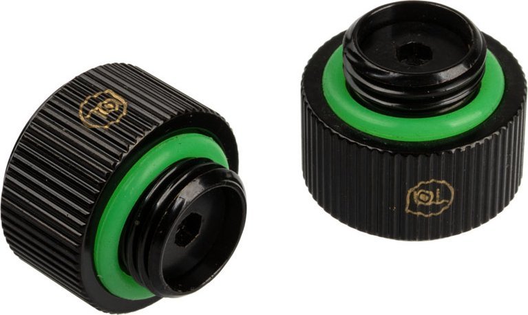 Fiting ajri për ftohje uji Bitspower Touchaqua AIR Exhaust, set 2 copë, G1/4", i zi