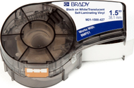 Kasetë etiketa Brady M21-1500-427, vinyl i bardhë, tekst i zi, 4.3m