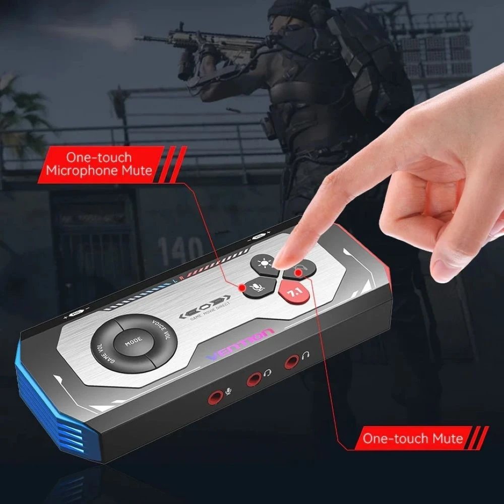 Amplifikator zanor gaming Vention, USB C, 7.1 surround, i zi