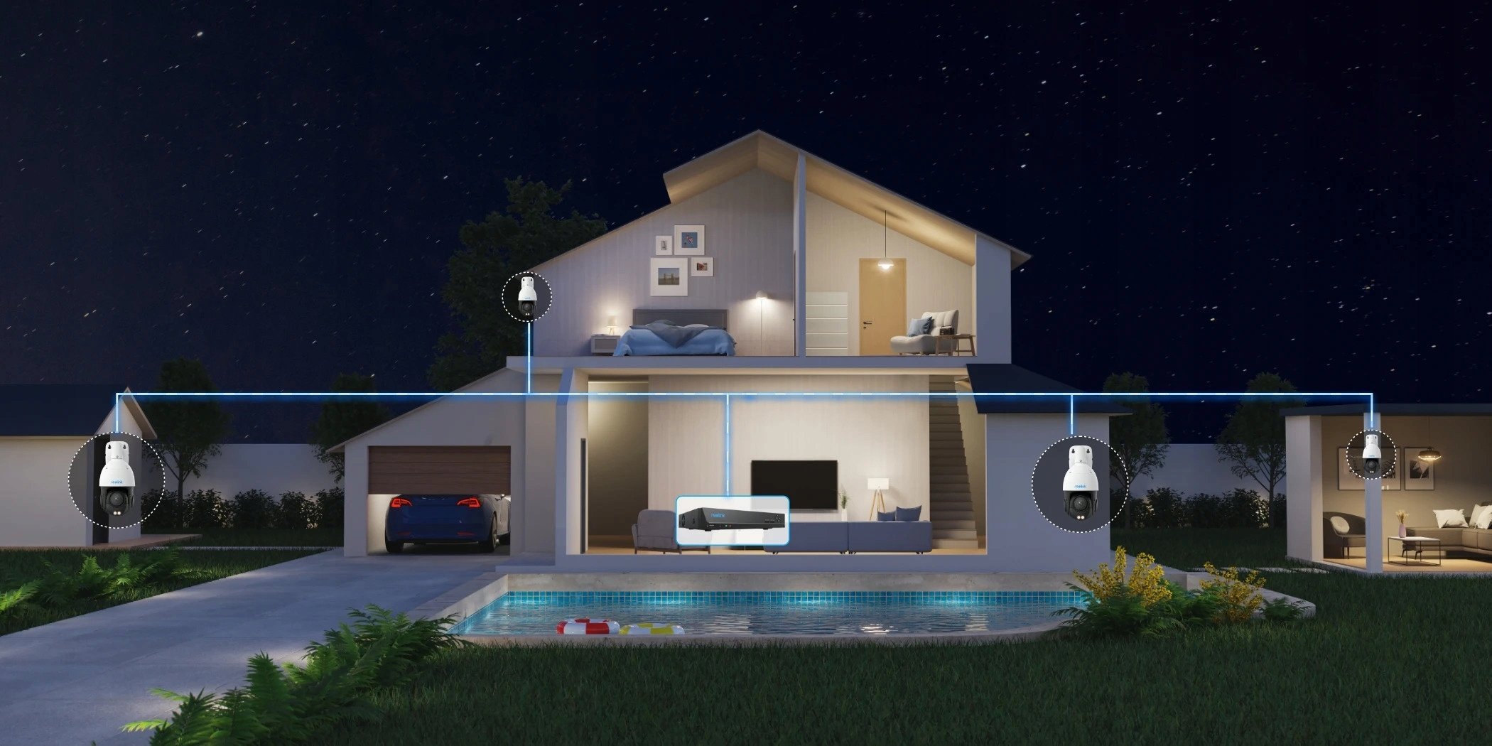 Kamerë sigurie Reolink P850 PoE, IP, për rrjet, e bardhë