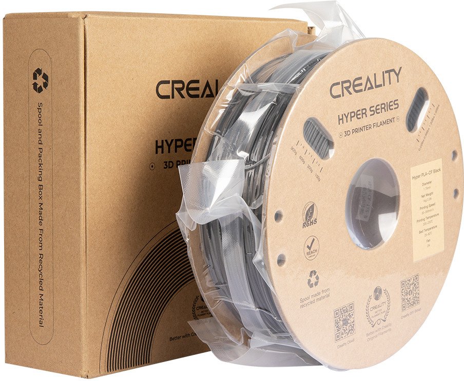 Филамент 3Д Creality Hyper PLA CF, 1.75mm, 1KG, црн
