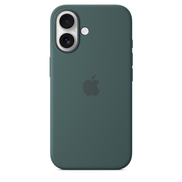 Apple iPhone 16 Silicone Case with MagSafe, Lake Green (Seasonal)
