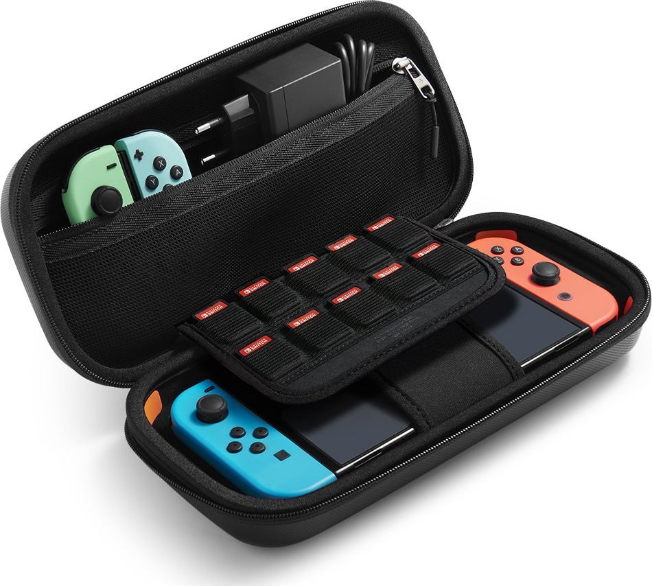Çantë mbrojtëse Spigen Rugged Armor Pro Pouch, për Nintendo Switch dhe Switch OLED, e zezë