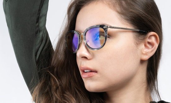 Syze kompjuteri Gunnar Lahti Poseidon Clear, lente kundër dritës blu, kornizë plastike, transparente