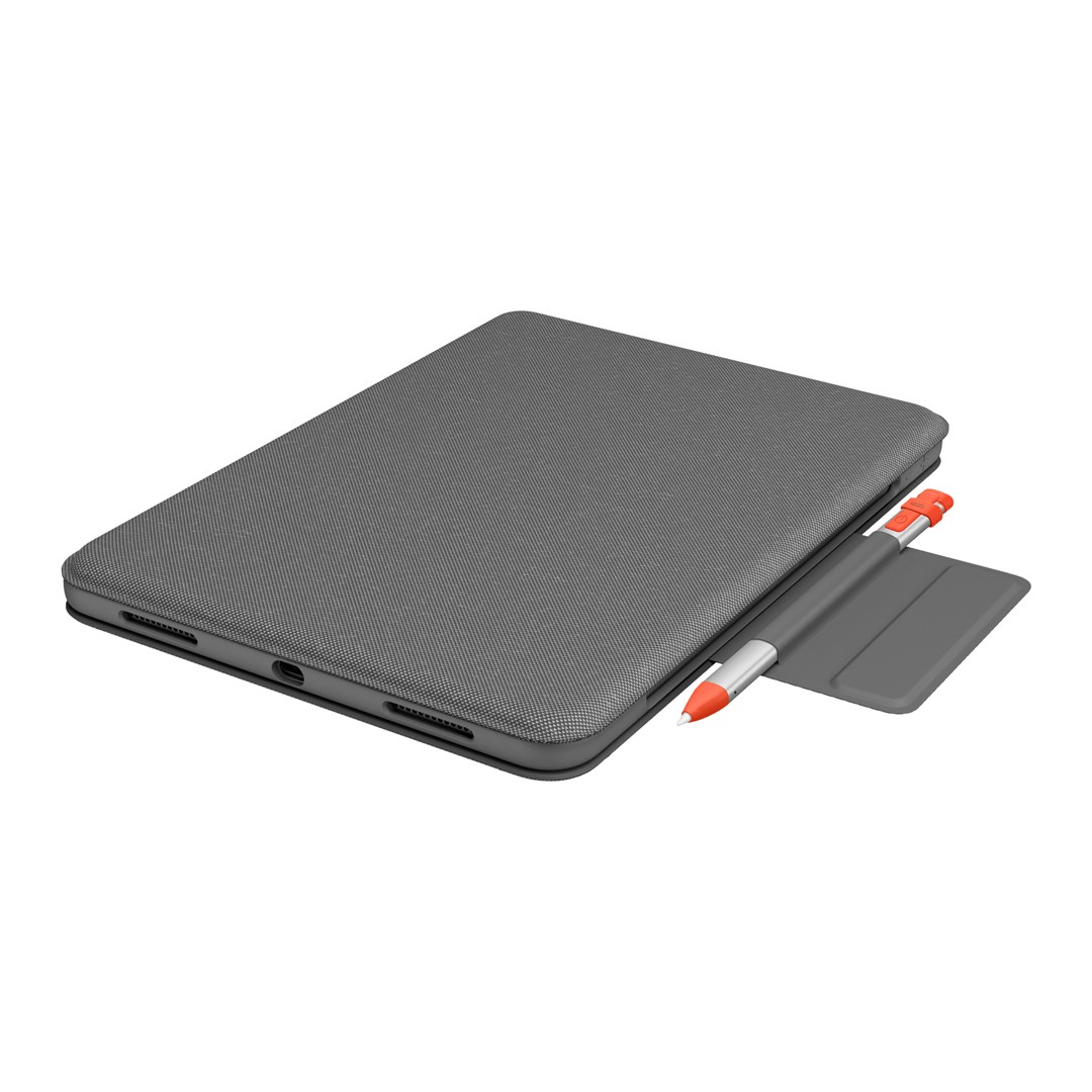 Mbështetëse tastiere për iPad Air (4th & 5th Gen) Logitech Folio Touch, e hirtë