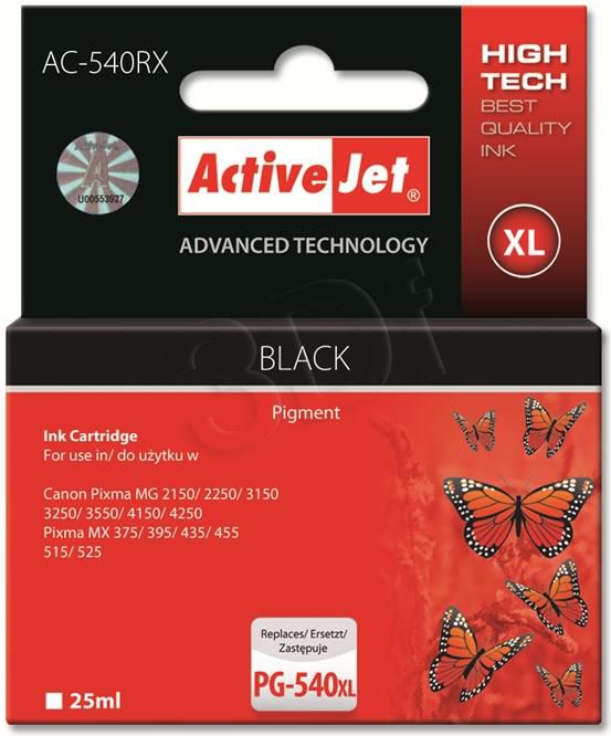 Ngjyrë për printer Activejet AC-540RX PG-540XL, e zezë