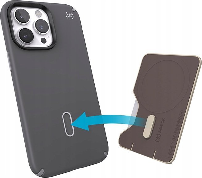 Portofol MagSafe Speck ClickLock, për iPhone, 1 3 karta, Pale Oak Dark Umber