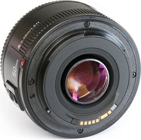 Objektiv fotografik Yongnuo 50mm F1.8 MC, për Canon EF, i zi