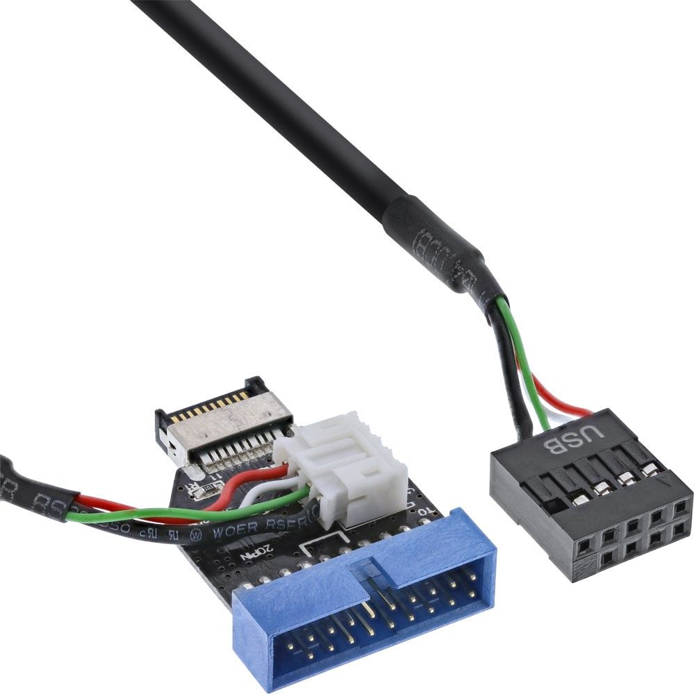Adapter brendshëm USB InLine 33446A, USB 3.1 në USB 3.0, i zi