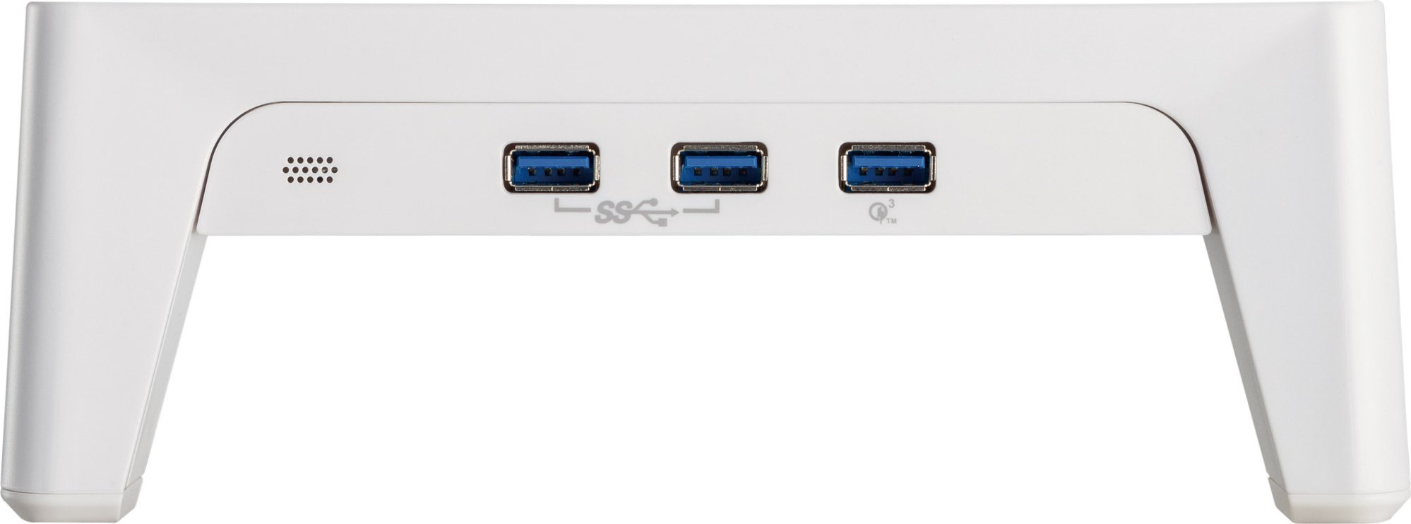 Bazament monitori InLine Stand Plus, 80mm, 2x USB 3.2 Gen1 dhe QC3, dru panje