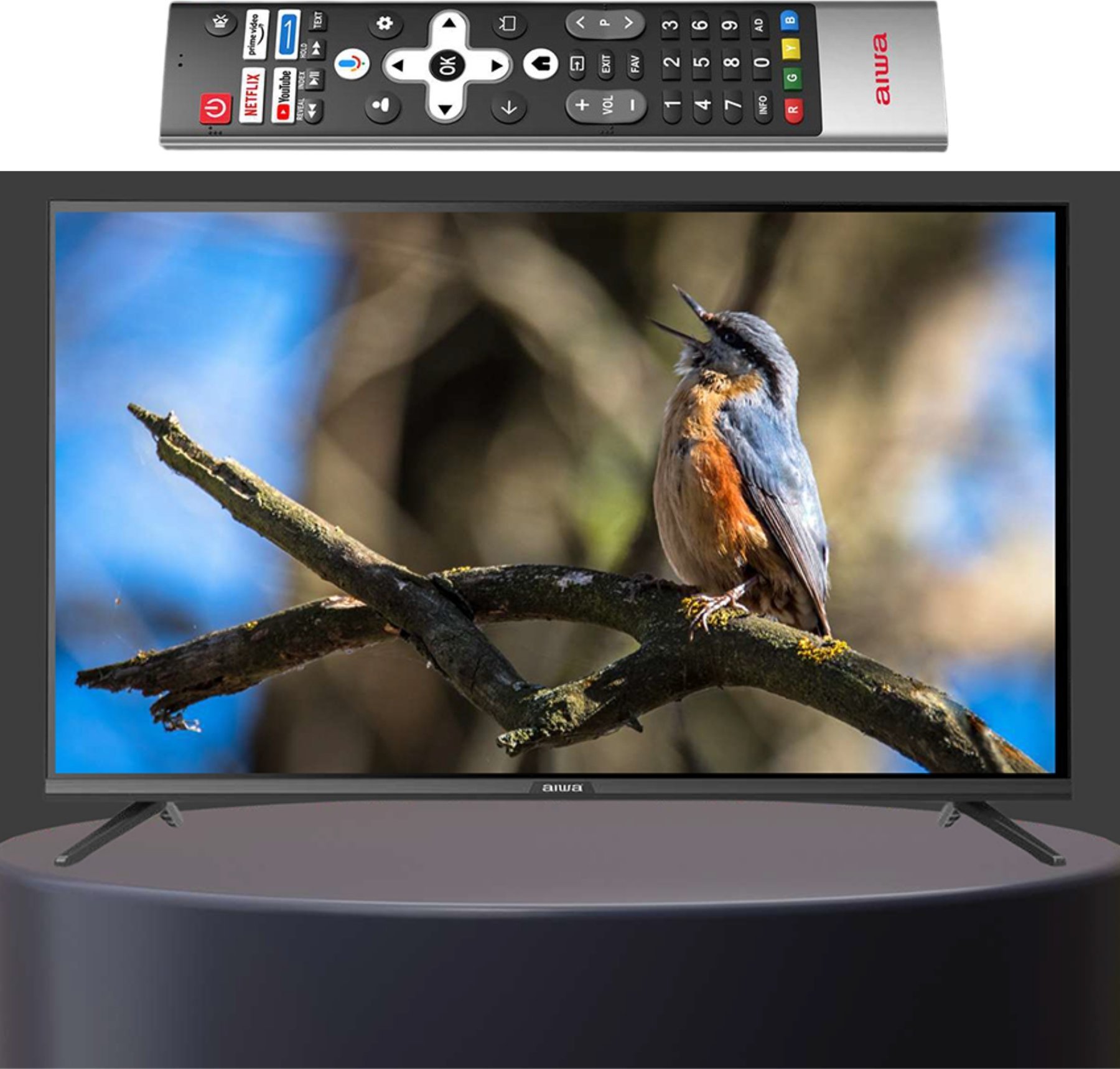 Televizor Smart Aiwa 32GO40804HD, 32", HD Ready, Google TV, i zi