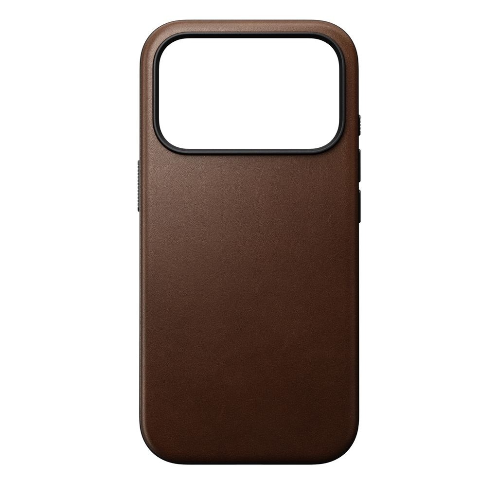 Mbrojtëse telefoni Nomad Modern Leather për iPhone 17 Pro, lëkurë natyrale, kafe