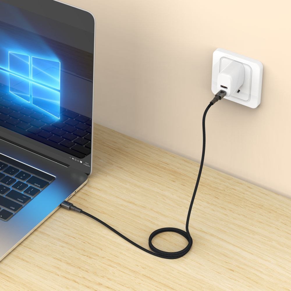 Kabllo USB C Adaptec Tech-Protect Ultraboost DNA MagTwist, 100W 5A, 1m, gri