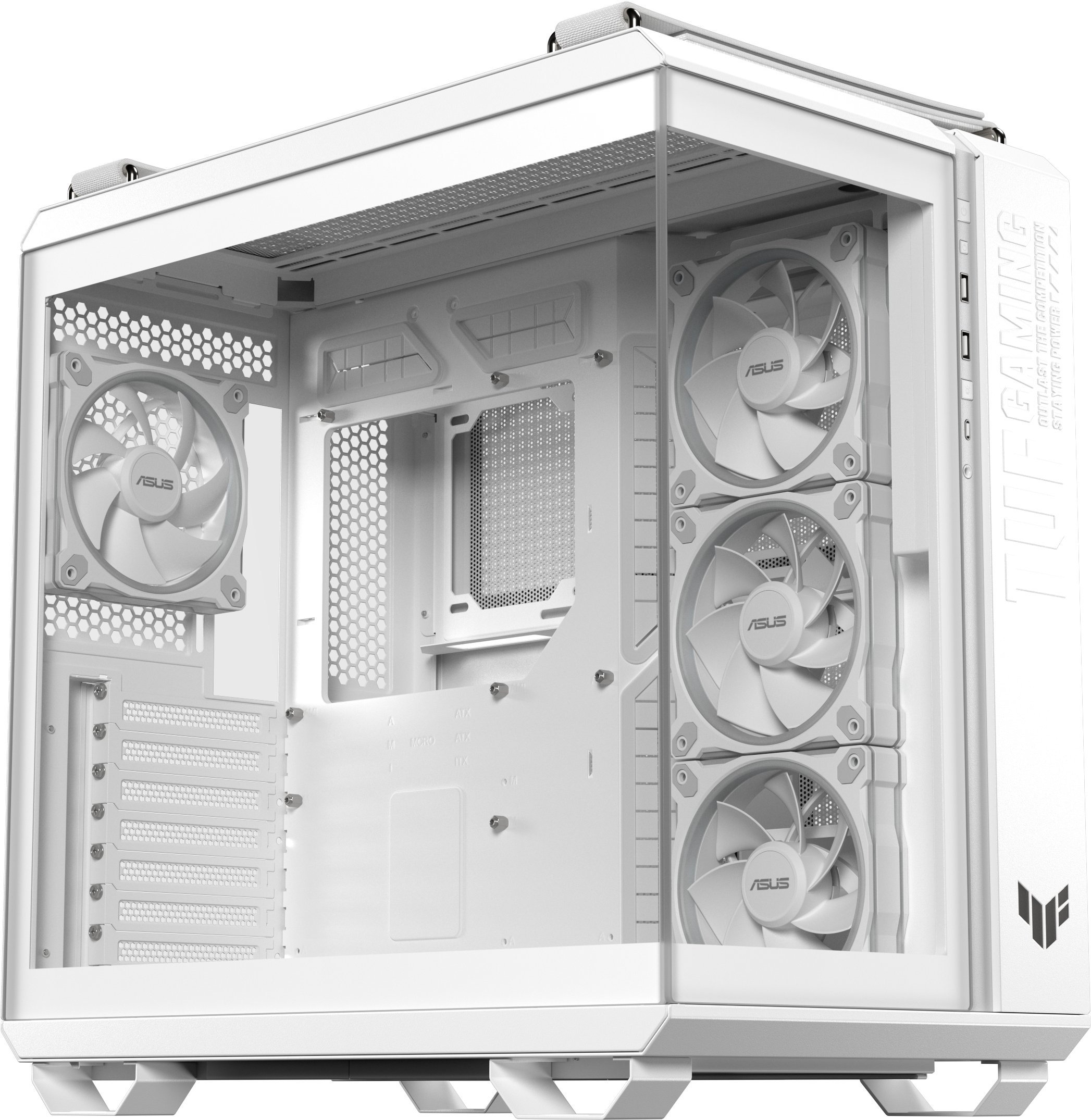 Kasa PC ASUS TUF Gaming GT502 Horizon TG ARGB, MIDI Tower, me xham të temperuar, e bardhë