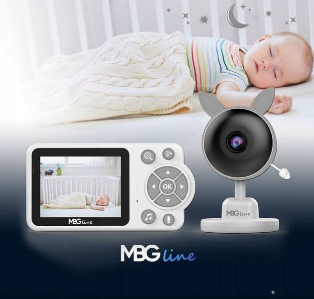 Монитор за бебиња MBG Line CARE C3, аудио електронски, бел