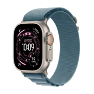 Apple Watch Ultra 3 Cellular 49mm Natural Titanium Case with Light Blue Alpine Loop, Small Apple Watch Ultra 3 Cellular 49mm Natural Titanium Case with Light Blue Alpine Loop, Small