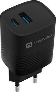 Полнач Natec Ribera GaN NUC-2141, 30W, 1x USB A, 1x USB C