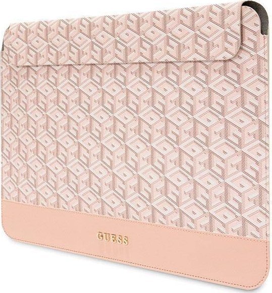 Mbrojtëse laptopi Guess GUCS14HGCFSEP, 14", koleksioni GCube Stripes, rozë