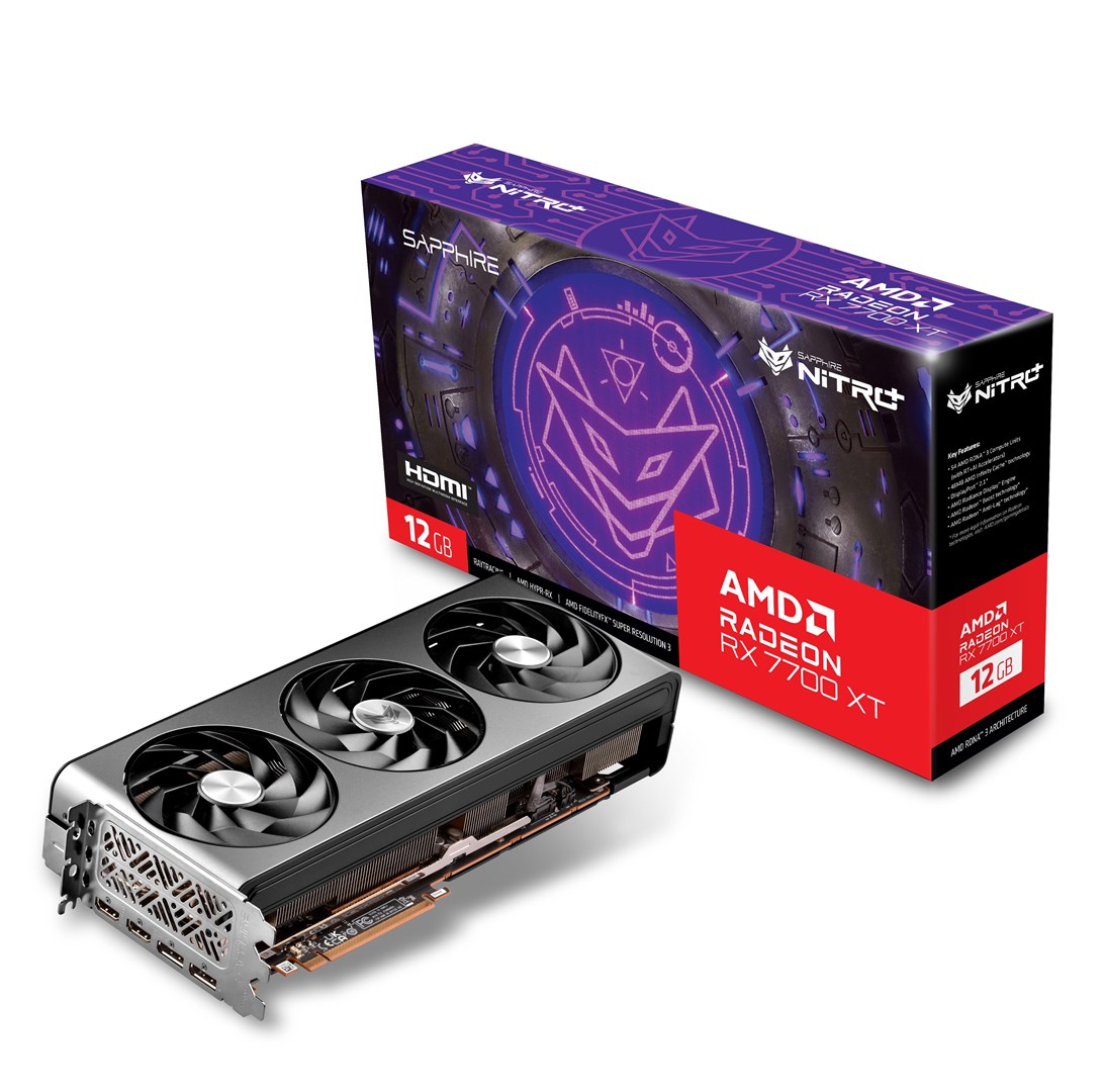 Kartë grafike Sapphire Gaming AMD Radeon RX 7700 XT, OC, 12 GB GDDR6