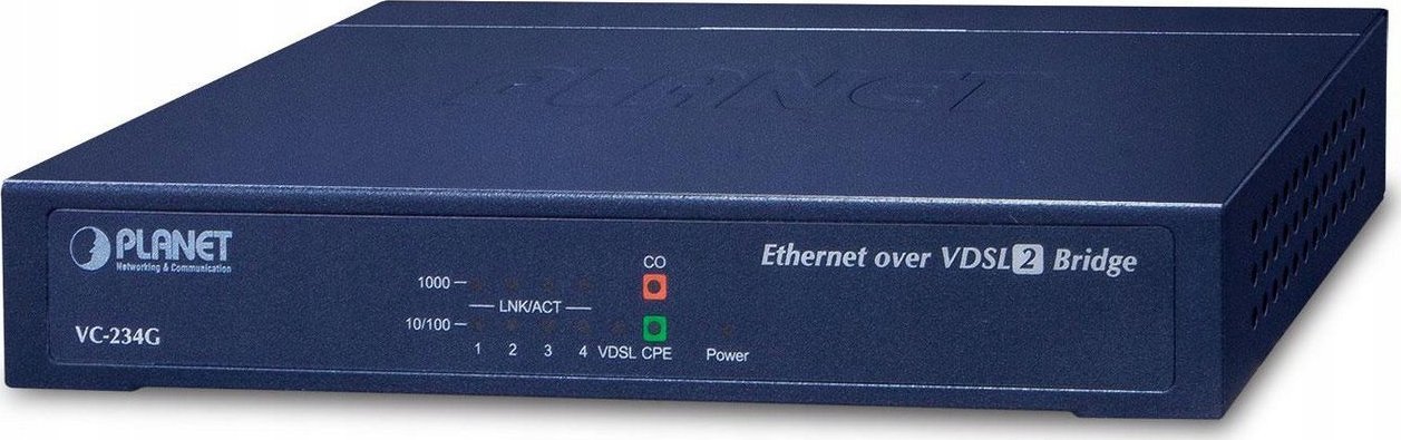 Мрежен конвертор Planet VC-234G, RJ45 Етернет, 200/100 Mbit/s, сив