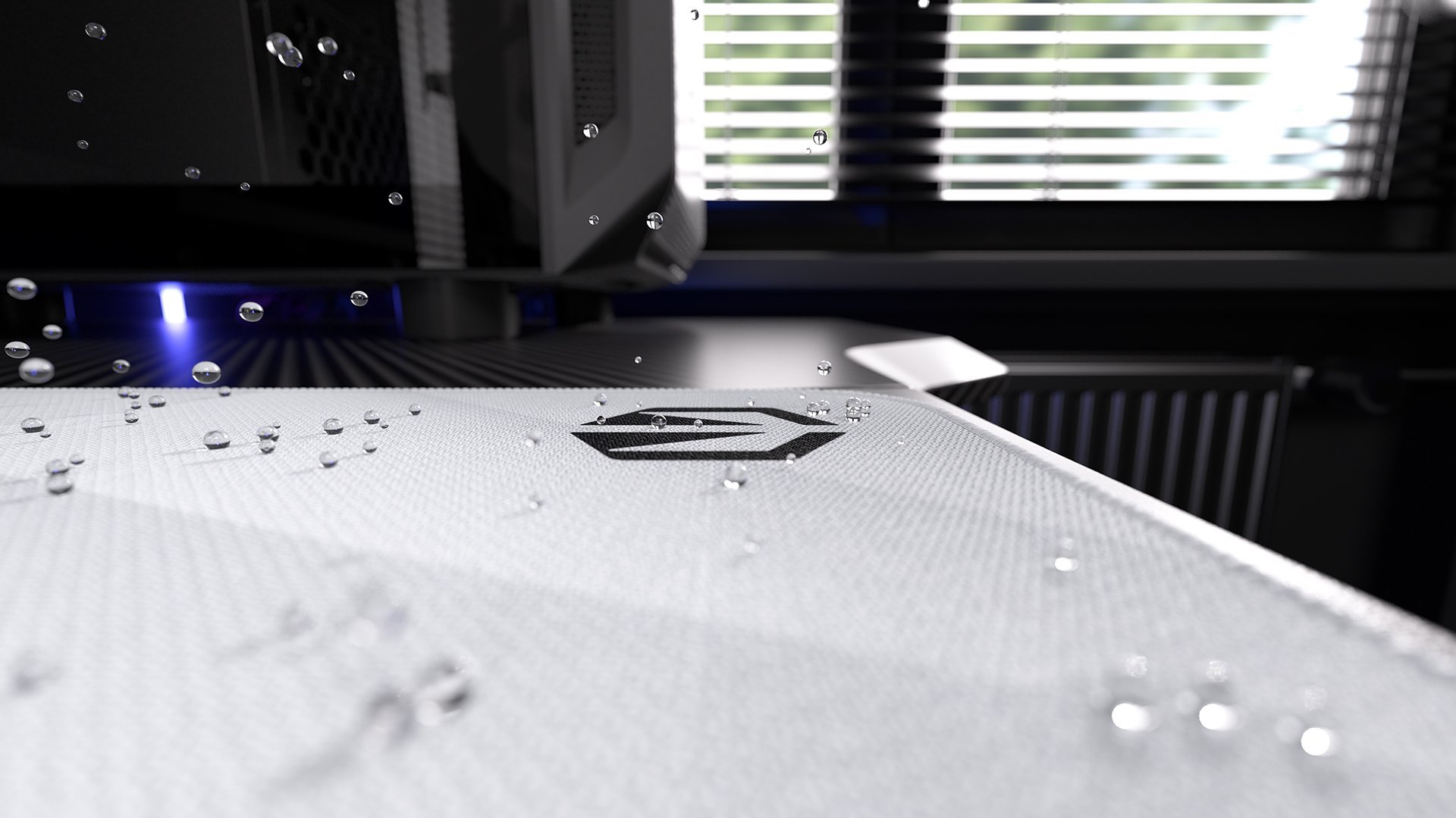 Mousepad gaming ENDORFY Crystal Onyx White XL, 900x400mm, sipërfaqe precize, bardh e zi