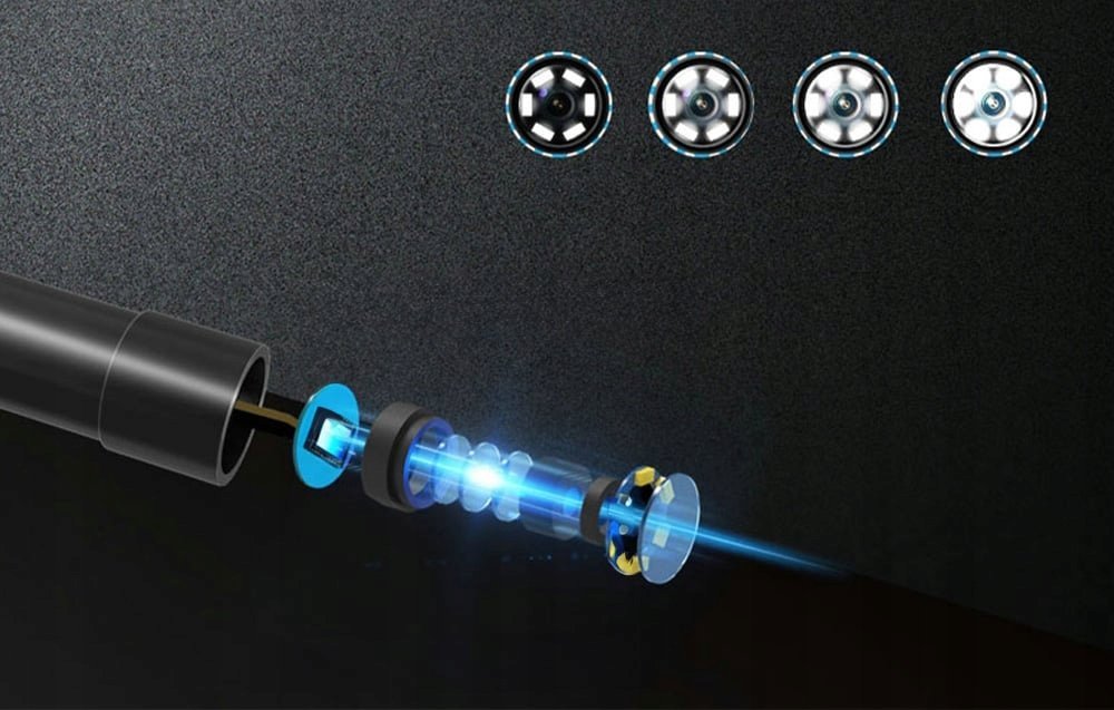 Ендоскопска WiFi камера Ancel W655, поврзување со телефон, LED светло, црна