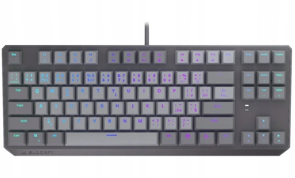 Tastierë mekanike Endorfy Thock V2 TKL CZ, 87 taste, ARGB, e zezë