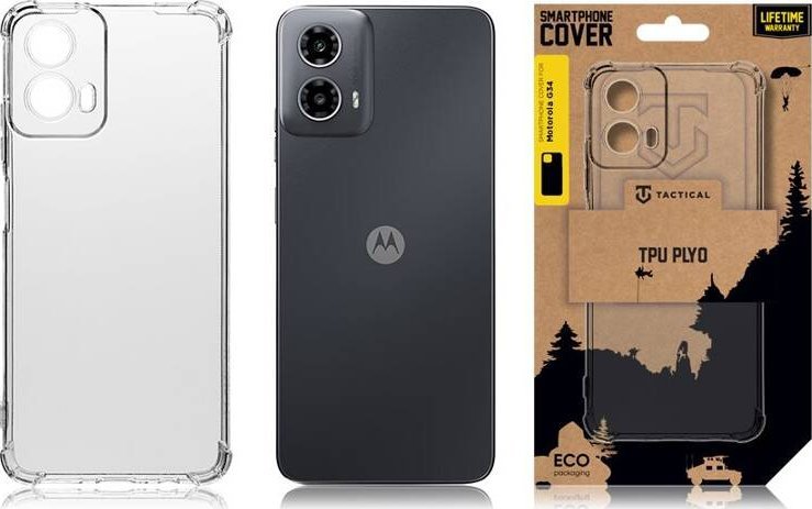 Kapotë telefoni Tactical Plyo për Motorola G34, TPU, transparente