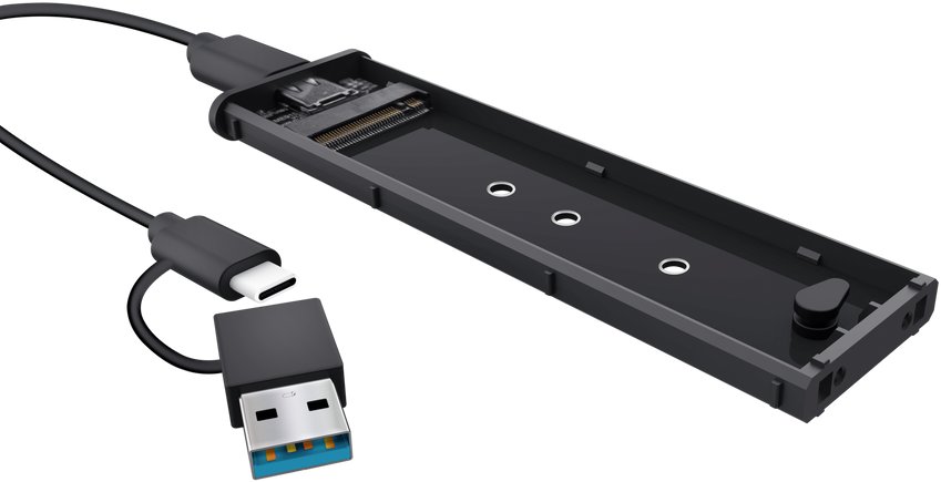 Надворешно куќиште за SSD M.2 Trust 25806, USB C, алуминиум, сиво