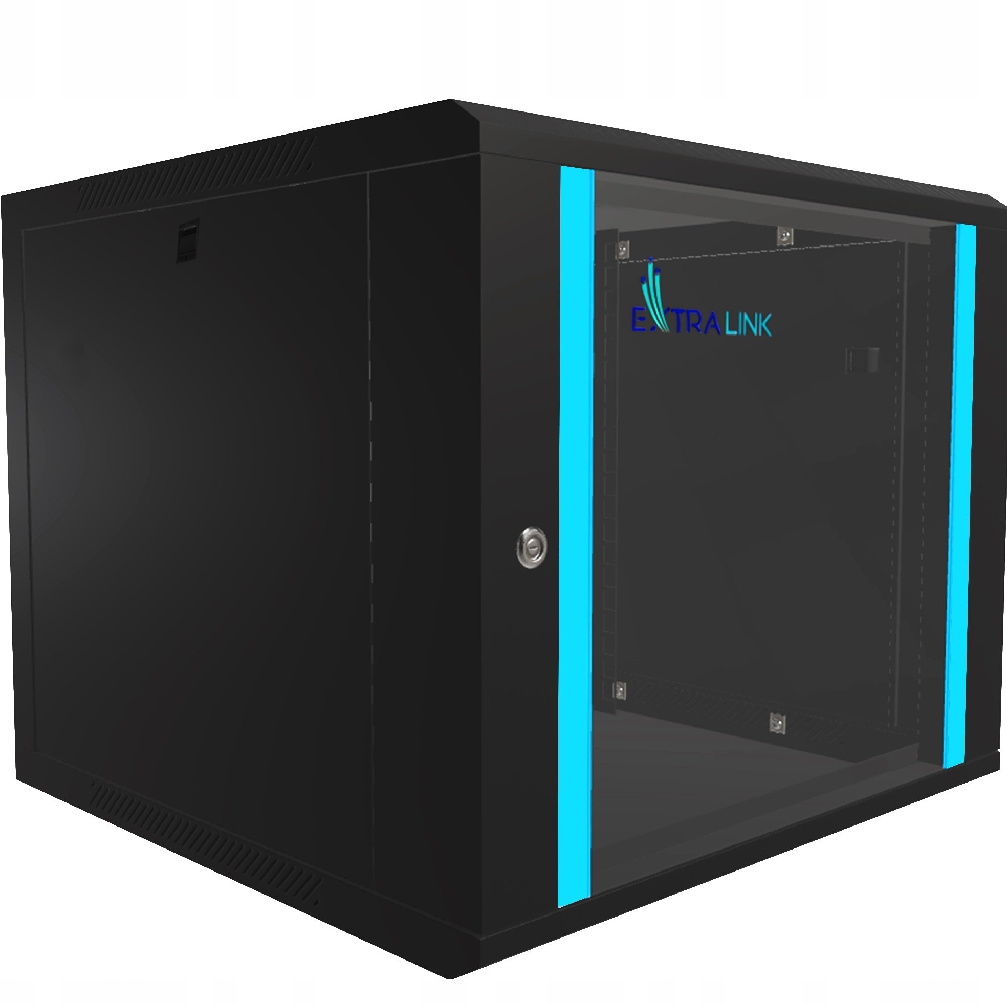 Kabinet rrjeti Extralink Lite 9U, 19", mural, me raft, i zi