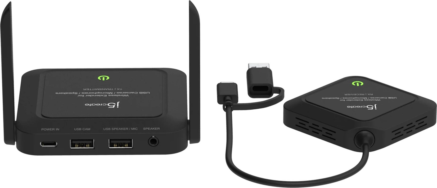 USB wireless extender J5CREATE JVW120 N, për kamera mikrofon altoparlant, kompakt