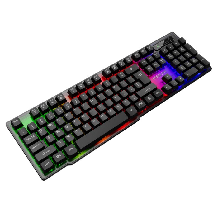 Tastierë Gaming Krux Solar, USB, RGB, e zezë