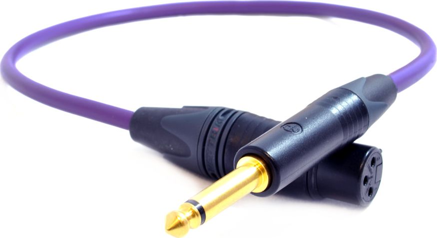 Prizë kabllo Melodika, 6.3mm - XLR, 20m, vjollcë
