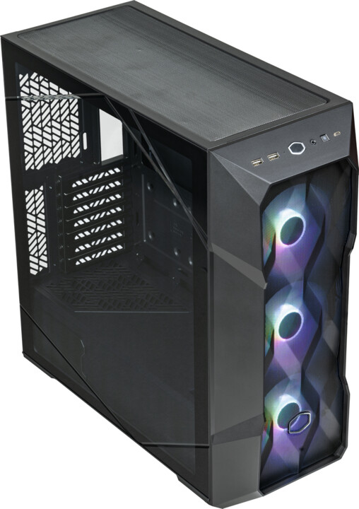 Kasë kompjuteri Cooler Master MasterBox TD500 MESH V2, anësore transparente, e zezë