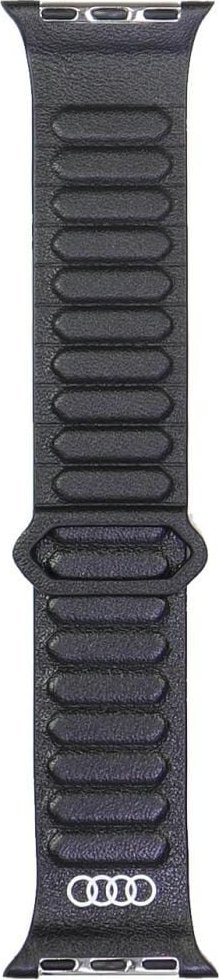 Rrip për Apple Watch Audi Logo Genuine Leather Magnetic, 40 41 42mm, lëkurë natyrale, i zi