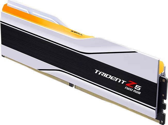 Memorie RAM G.Skill Trident Z5 Neo RGB F5-6400J3039G16GX2-TZ5NRW, DDR5, 32GB, bardhë