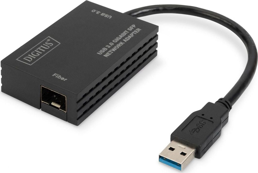Kartë rrjeti Digitus DN-3026, USB 3.0, port SFP, e zezë