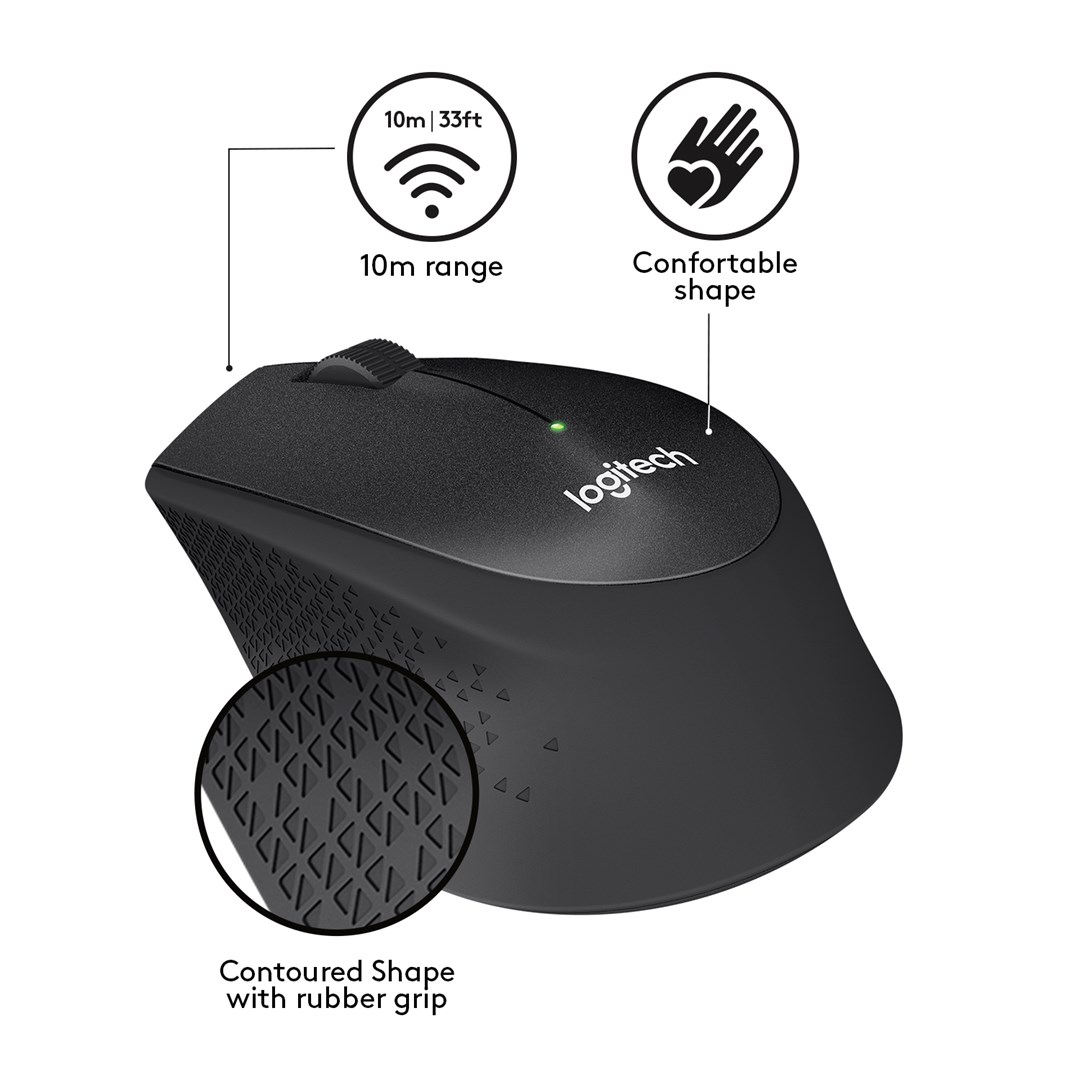 Maus Logitech M330 Silent Plus, 1000 DPI, USB 2.4GHz, i zi