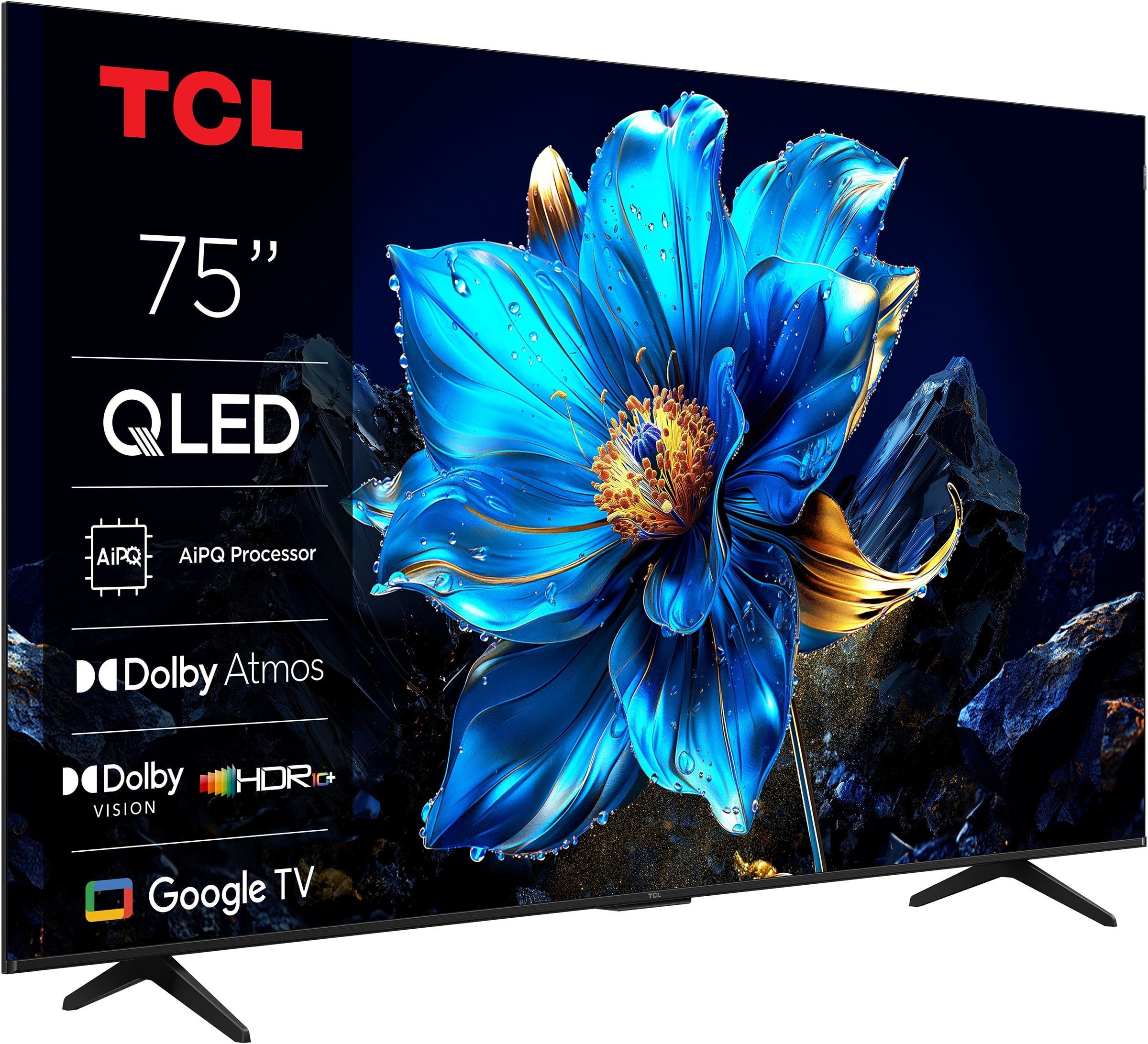 Televizor TCL T69C 75", 4K QLED, Google TV, metalik